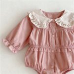 【66-90】ベビー 女の子 ウサギデザイン 耳付き 可愛い ロンパース出産祝い 写真映え - 画像 (7)
