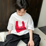 【90-160】半袖Tシャツ 男の子 プリント ストリート風 - 画像 (3)