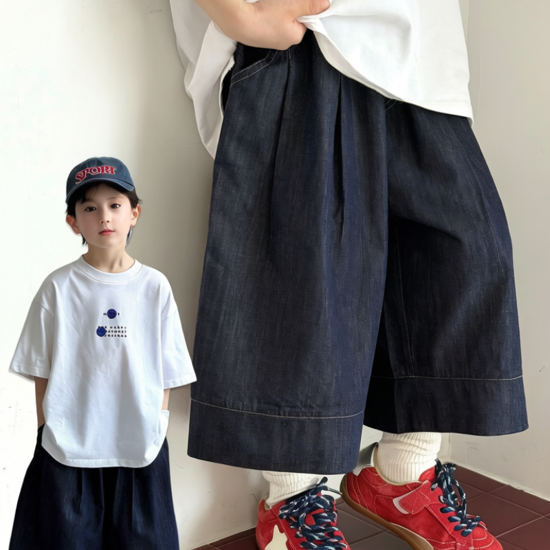 1 【100-170】ショートパンツ 男の子 ワイドレッグ 履きやすい - 画像 (1)