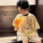 【100-170】半袖Tシャツ 男の子 ボーダー柄 カジュアル