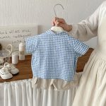 【73-100】シャツ or ベスト or ショートパンツ ベビー チェック カートゥーン - 画像 (9)