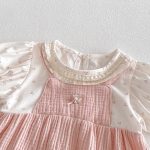 【66-90】ロンパース ベビー 女の子 レースフリル やわらか - 画像 (4)