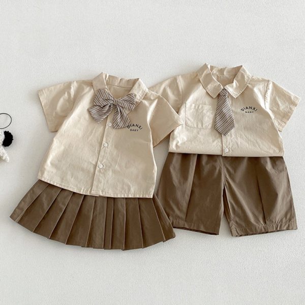 【73-100cm】セットアップ ベビー 学院風 ナチュラル