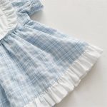 【66-90】ロンパースワンピース ベビー フリル付き ハート柄 - 画像 (8)