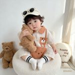 【66-90】カバーオール&バッグ ベビー クマ柄 ストライプ - 画像 (7)