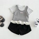 【73-100】トップス or ショートパンツ ベビー 女の子 おしゃれ ナチュラル - 画像 (3)