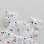 【66-90】ワンピース ベビー服 女の子 総柄さくらんぼ - 画像 (8)