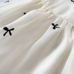 【66-120】ロンパース or ワンピース ベビー 女の子 リボン バブルスリーブ - 画像 (13)