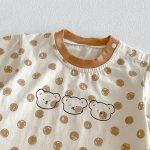 【66-90】カバーオール ベビー ドット柄 くまちゃん - 画像 (5)