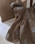 【73-120】ワンピース ベビー 女の子 パフスリーブ 花柄 - 画像 (10)