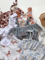 【80-130】水着 フリルデザイン UVカット リゾート スイムウェア - 画像 (13)