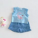 【73-120】タンクトップorショートパンツ 女の子 猫プリント 可愛い 子供服 - 画像 (9)