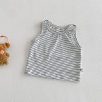 【66-90】二点セット 刺繍サロペット&ボーダータンクトップ - 画像 (5)