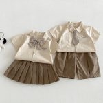 【73-100】セットアップ ベビー 学院風 ナチュラル - 画像 (7)