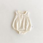 【66-90】ロンパース ベビー ノースリーブ くま刺繍 - 画像 (7)