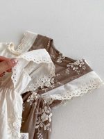 【66-90】ロンパース ベビー おしゃれ フリル 花刺繡 - 画像 (11)