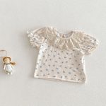 【66-90】セットアップ Tシャツ＆サロペットロンパース 総柄蝶結び - 画像 (5)