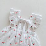 【66-90】ワンピース ベビー服 女の子 総柄さくらんぼ - 画像 (9)