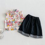 【73-100】シャツ or ショートパンツ ベビー 男の子 カートゥーン ノースリーブ - 画像 (3)