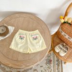 【73-100】セットアップ ベビー ガーリー 花柄 刺繍襟付き - 画像 (9)