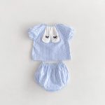 【66-100】セットアップ ベビー ウサギ耳 ストライプ - 画像 (7)