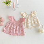 【73-100】セットアップ ベビー 女の子 刺繍 フリル - 画像 (8)