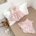 【66-90】ロンパース ベビー 女の子 チューリップ 蝶結び - 画像 (7)