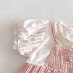 【66-90】ロンパース ベビー 女の子 レースフリル やわらか - 画像 (5)