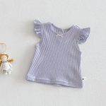 【66-90】セットアップ Tシャツ&サロペット ベビー 小花柄 フリルスリーブ - 画像 (5)