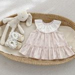 【73-100】ワンピース ベビー 女の子 スウィート 丸襟 小花柄 - 画像 (5)