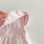 【66-90】ワンピース ベビー 女の子 チェック チュール スウィート - 画像 (6)