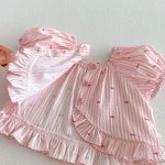 【73-120】トップス パフスリーブ ストライプ 可愛い おしゃれ 女の子 - 画像 (16)
