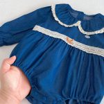 【66-90】ロンパース デニム レース 可愛い ベビー服 - 画像 (8)