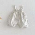 【66-90】セットアップ Tシャツ&サロペット ベビー 小花柄 フリルスリーブ - 画像 (6)