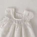 【66-90】ロンパース ベビー 女の子 アイレット 刺繍 - 画像 (10)