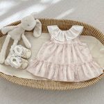 【73-100】ワンピース ベビー 女の子 スウィート 丸襟 小花柄 - 画像 (8)