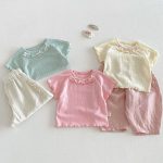 【73-120】Tシャツ ベビー 女の子 フリル 蝶結び - 画像 (10)