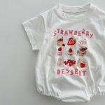 【66-100】ロンパース or Tシャツ ベビー プリント コットン - 画像 (11)