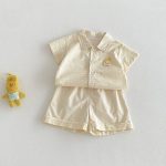 【73-100】サロペット or シャツ or ショートパンツ ベビー シンプル カートゥーン - 画像 (9)