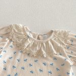 【66-90】セットアップ Tシャツ＆サロペットロンパース 総柄蝶結び - 画像 (6)