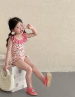 【80-130】水着 フリルデザイン リゾート 可愛い 女の子 スイムウェア - 画像 (6)