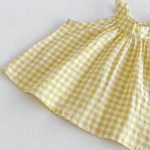 【73-110】セットアップ イエロー チェックトップス&ブルマ - 画像 (15)