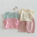 【73-120】Tシャツ ベビー 女の子 フリル 蝶結び - 画像 (11)