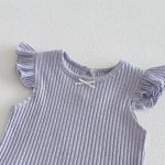 【66-90】セットアップ Tシャツ&サロペット ベビー 小花柄 フリルスリーブ - 画像 (7)