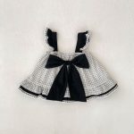 【73-110】セットアップ ベビー 女の子 チェック柄 リボン - 画像 (10)