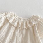 【73-100】ブラウス or ドットショートパンツ ベビー 女の子 コットン ジャガード - 画像 (7)