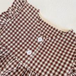 【66-100】セットアップ ベビー チェック フリル トップス&パンツ - 画像 (11)