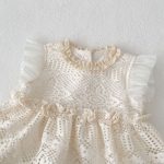 【73-100】ロンパースワンピース ベビー 女の子 フリル袖 - 画像 (10)