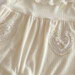 【66-90】カバーオール ベビ 女の子 レースフリル 丸襟 - 画像 (7)