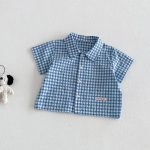 【73-100】シャツ or ベスト or ショートパンツ ベビー チェック カートゥーン - 画像 (5)